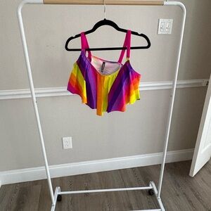 Torrid Size 2 (18/20) Multicolor Striped Swim Top